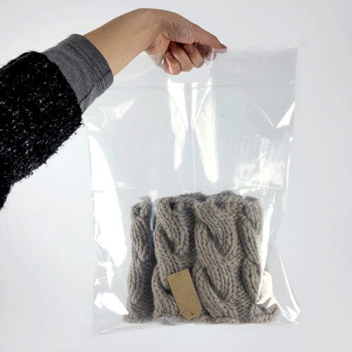 손잡이 집업 비닐 10장묶음 (초간편 선물포장 쇼핑백)