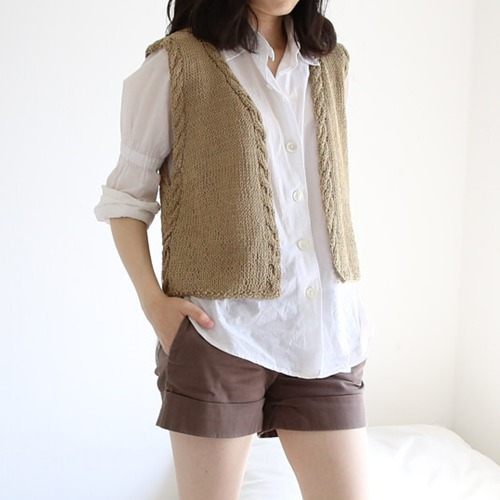 [DIY키트] 롤페이퍼 베스트 Vest (한지면실로 만든 가벼운 여름옷)